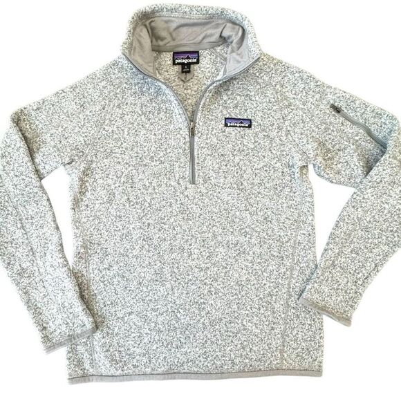 Patagonia Women's Better Sweater Quarter Zip Fleece Small Gray Pullover - Picture 2 of 13